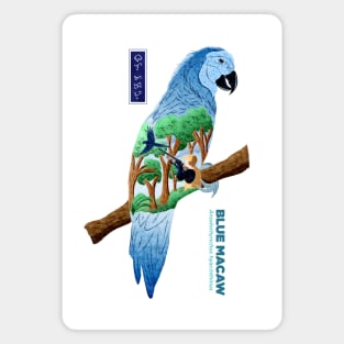 The Last Blue Macaw - White Magnet